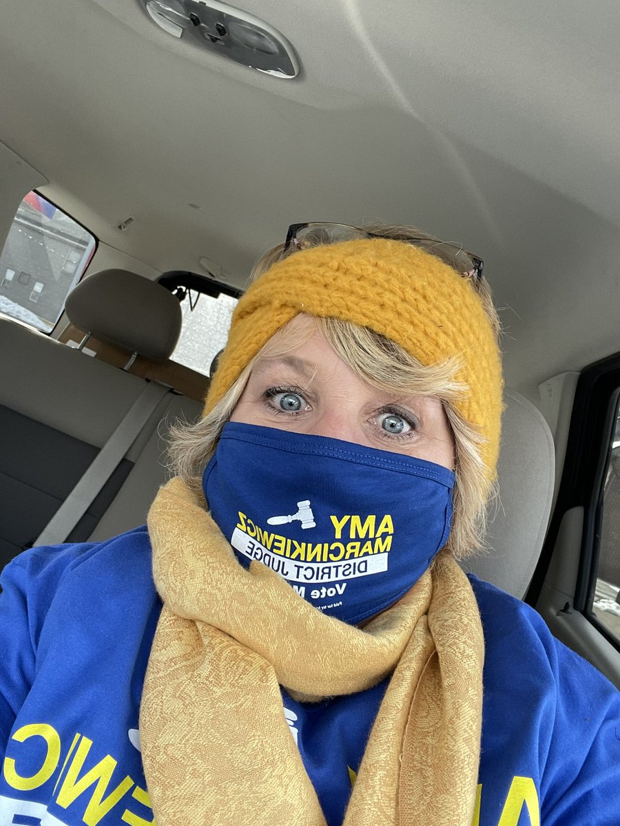VoteAmy2021's tweet photo. Bundled up and out in the community. Getting petitions signed to get on the May 18th ballot. Thanks to everyone who has been so supportive.   #voteamy2021 #DistrictJudge #makeanotetovote #May18      https://t.co/HwGRwoKUM9 https://t.co/i7knTQCCe1