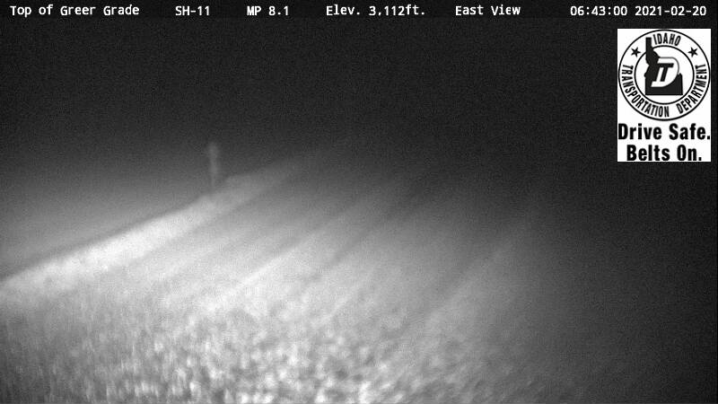 NWSMissoula's tweet photo. [5:30am PST 2/20] Intense snow showers impacting parts of central Idaho this morning. Expect slick areas and reduced travel time. #IDwx #Greer #Weippe #Grangemont #Hwy11 https://t.co/zox2DBi7wG