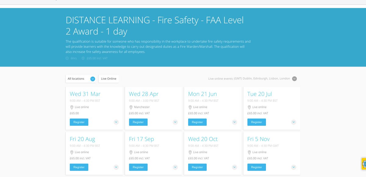 OmnisSafety's tweet photo. DISTANCE LEARNING - Fire Safety - FAA Level 2 Award - 1 day. Delivered via Zoom, suitable for someone who has responsibility in the workplace to undertake fire safety requirements who will carry out designated duties as a Fire Warden/Marshall. https://t.co/v1hF1wShdI https://t.co/O7ZPK4x3az