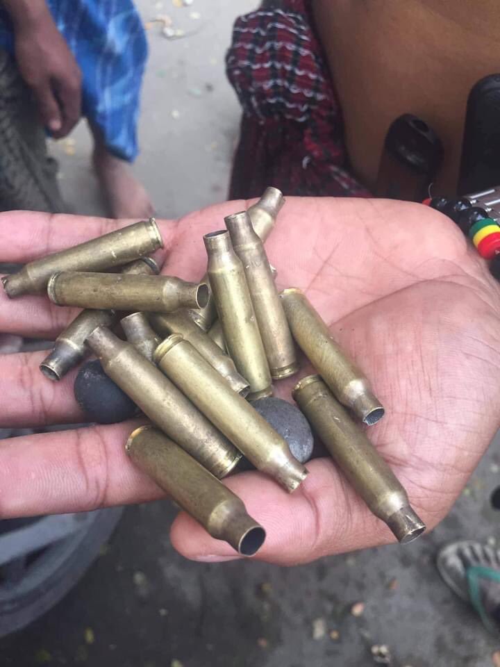 Aurum43376123's tweet photo. Military committed “Crimes Against Humanity”shooting at  “Ambulances and Volunteers who are collecting peaceful protesters being injured” with bullets that are 7.62 mm that are known not to be used EVEN in wars. A volunteer teenage boy was headshot to death. #Feb20Coup #Mandalay https://t.co/TXKw867P7X