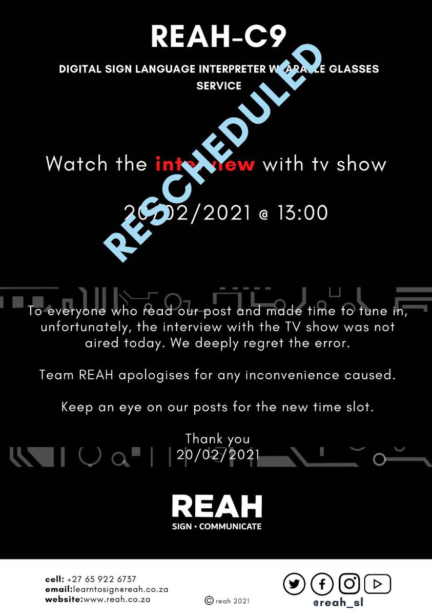 REAH statement on the TV show interview.👇🏾