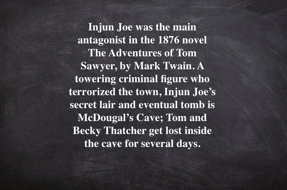 AnnotatedMST's tweet photo. “People have gone in there and never come out again.” 
Servo: No, no, that was Injun Joe’s cave, dear. Remember?

**

#InjunJoe #AdventuresofTomSawyer #MarkTwain #McDougalsCave #classicliterature 

**

MST3K #313 ~ Earth vs. the Spider https://t.co/NEKUMinNAJ