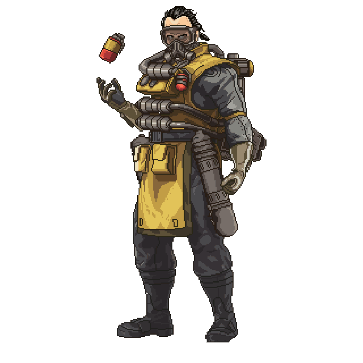 テラリア星人 Pixelien 今日のドット絵 Apex Legendsより コースティックさんです こちら ガスの方より リクエスト頂きました 色んなジャンルのドット絵描けて感謝 ドット絵化リクエストまたお待ちしています メイキング動画編集中 ドット