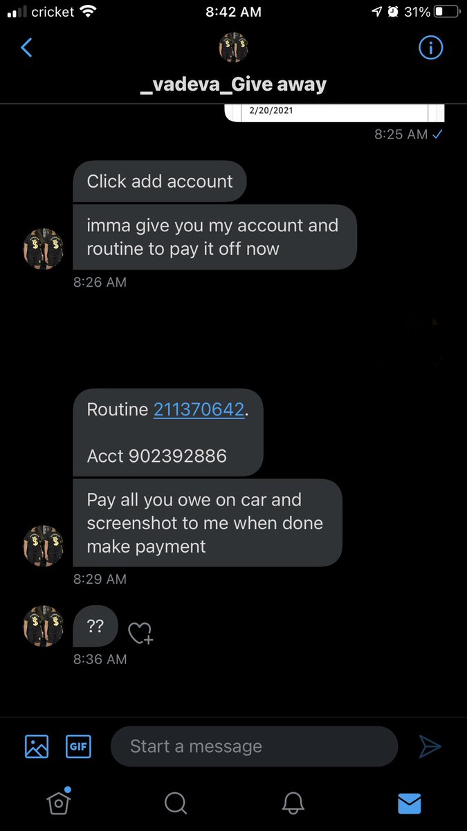 ThornockCarl's tweet photo. @MrBeastYT @MrBeastYT @MrBeastYT @MrBeastYT 
A scammer is poaching your fans in your tweets. Claiming to pay off bills, like my car note of $20,000. I would love to have my car note paid off, luckily I’m not as naïve as some might be. Please do not fall victim !!! 🤟🙏🤘🙄🖖🏽🤞🏻🤌🏽 https://t.co/0oZwhLxcLj