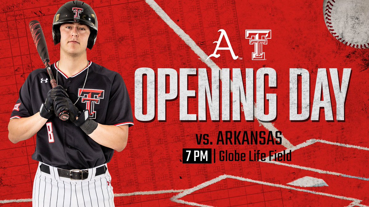 TTU_Baseball's tweet photo. It’s finally here. 

Red Raider Baseball is back‼️ https://t.co/I1ROyhsmGp