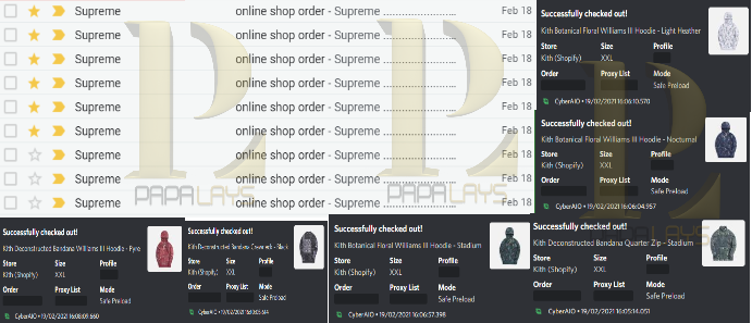 just some pre-orders...Thanks <a href="/VeloxBots/">Velox</a> <a href="/Cybersole/">Cybersole</a> <a href="/ChiCooked/">Chi Proxies</a> <a href="/PeenoiseNotify/">Peenoise Notify</a> <a href="/cg_pse/">PSE Notify</a> <a href="/aycd_io/">AYCD</a> @EasyClickGmails <a href="/PrimeSltns/">PrimeSolutions</a>
