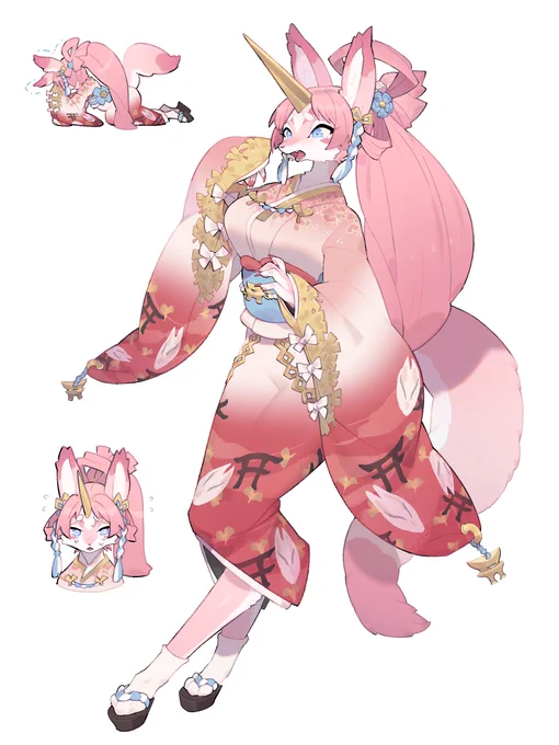 ご依頼ありがとうございました!ユツネの面なし晴着仕様です!⛩️
https://t.co/7iIRvary0J #Skeb #Commission @skeb_jpより 