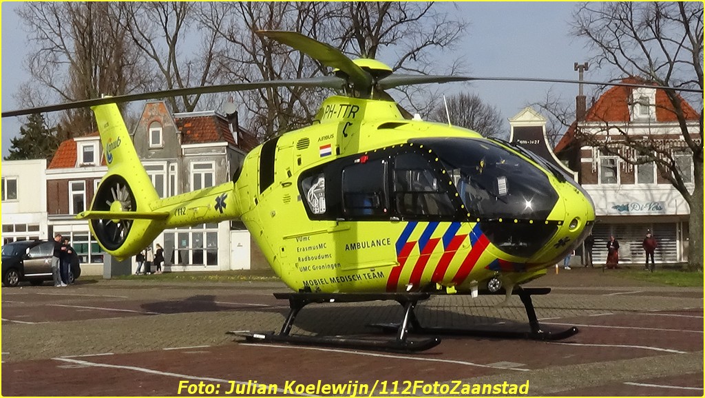 Zaterdag 20 Februari is de Lifeliner1 uit Amsterdam uitgevlogen voor een medisch incident op het Vorstenberg in Zaandam.