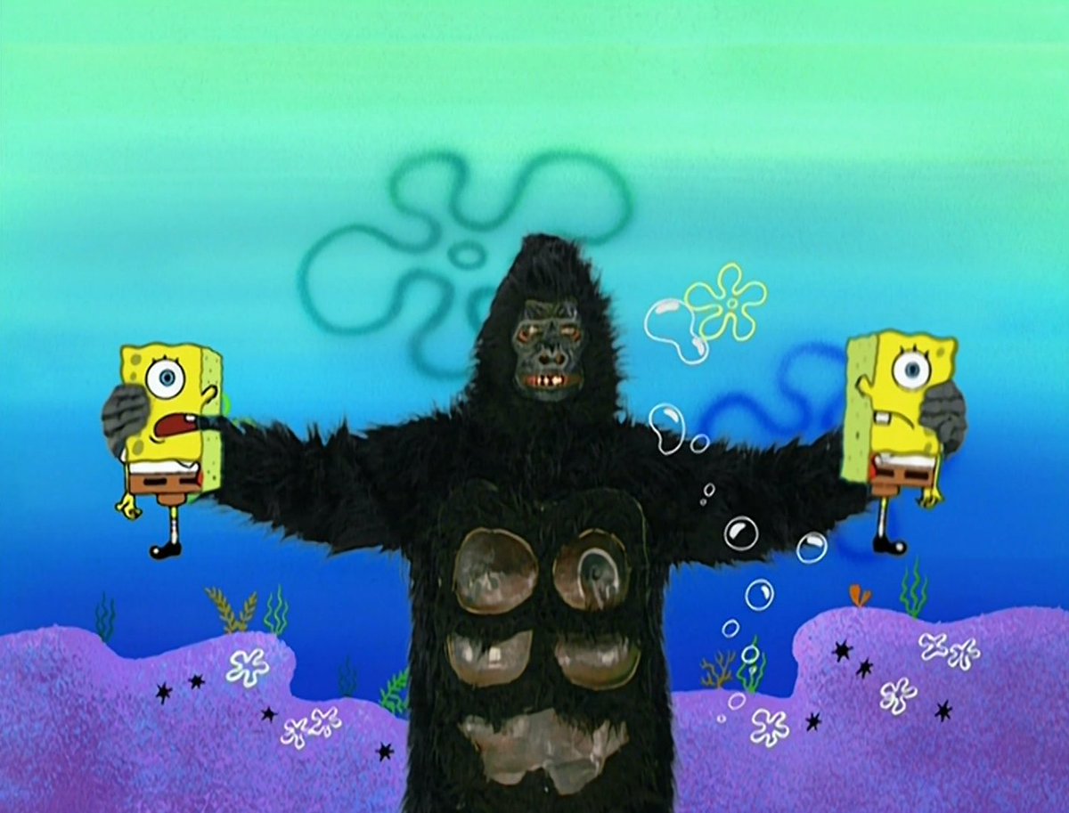 SPONGEBOB FACT: Did you ever wonder what this gorilla was doing underwater?...