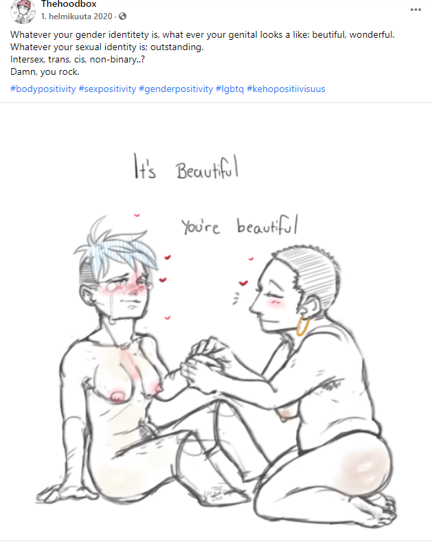 TheHoodBox's tweet photo. Art I've done about year ago
Check and support the original post:
https://t.co/IiLn3YisfW

#bodypositivity #sexpositivity #genderpositivity #lgbtq #kehopositiivisuus https://t.co/7ltq5ZXIbk