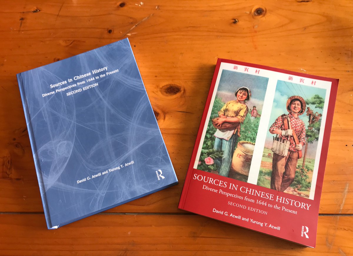 DavidGAtwill's tweet image. Received our copies of the 2nd edition of SOURCES IN CHINESE HISTORY! Yurong + I re-translated/updated over half the documents and included a lot of new material (including dialogues of Chinese films from the 1930s, 40s, and 2010s!). Available in paperback ($43) and ebook ($34)!