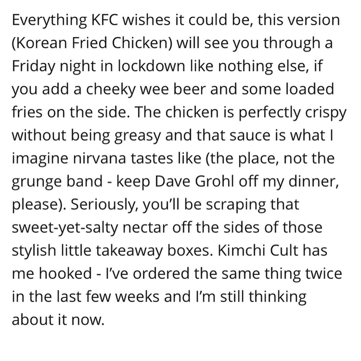Great to see our Honey Butter Chicken get a mention in <a href="/glasgowlive/">GlasgowLive</a> Feb takeout roundup!

So much great takeaway food in Glasgow atm. We’re loving @littlehoian_glasgow @bakedpizzaaltaglio @julieskopitiam <a href="/bbq/">@BBQ</a>.wrap.salad…

📸 instagram.com/p/CLhL7XpF2ez/ via tweet.photo