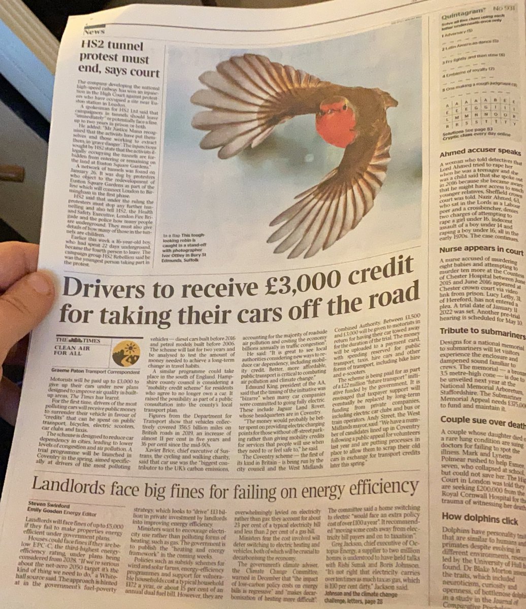 SolihullTom's tweet photo. It’s taken a whole year, but the first 8 pages of the Saturday paper are back to a news agenda and not solely COVID stories. Had almost given up... Page 4 doesn’t use the word once! Small mercies. https://t.co/kPUBi6xA8R