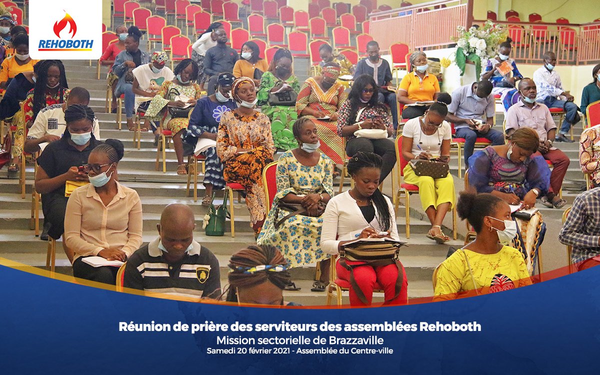 CmRehoboth's tweet photo. Réunion de prière des serviteurs des assemblées #cmrehoboth, Mission sectorielle de Brazzaville, sous la conduite du Pasteur Arnaud Ndeke, assemblée du Centre-ville.
Thème : "Défricher un champ nouveau". Osée 10:12 / Jérémie 4:3
#RehobothBZV #JésusChristEstSeigneur https://t.co/4BqlNVQBGs