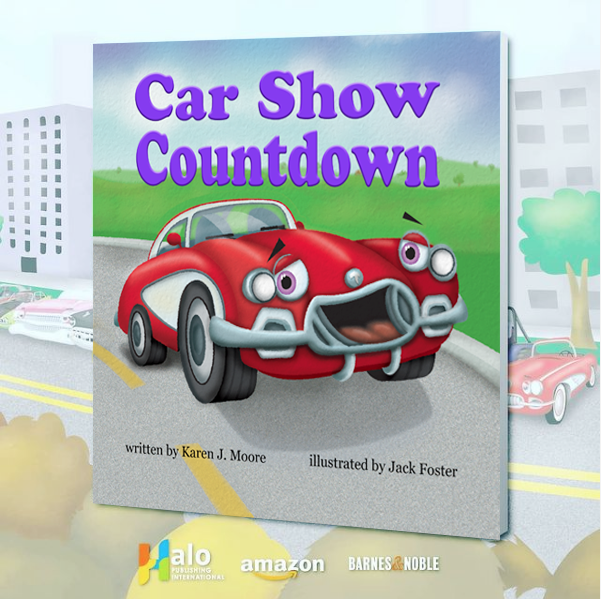 jack_jacktoon's tweet photo. A big congrats to author Karen Moore. Her picture book, Car Show Countdown has been released.  #halopublishing #kidlit #picturebook #SCBWI #scbwimidsouth #picturebookart #classiccars #carshow https://t.co/oLPlG1SV4P
