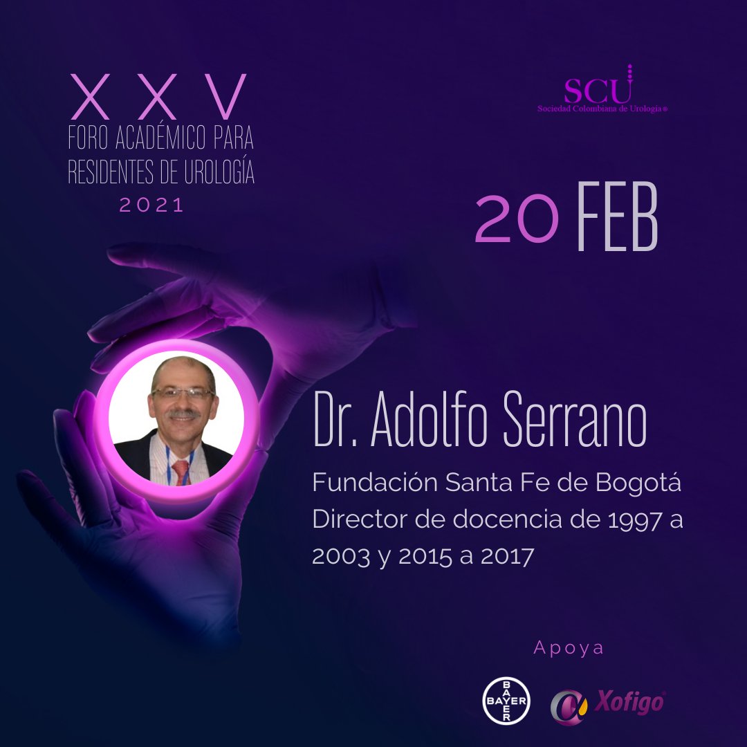SCUColombia's tweet photo. #FARU21 #SCU21 #UrologyTeam #ResidentSCU @AmerUrological

Dr. Adolfo Serrano 
La importancia de los 25 años en el Foro de Residentes SCU. https://t.co/qZ1uvWvHGR