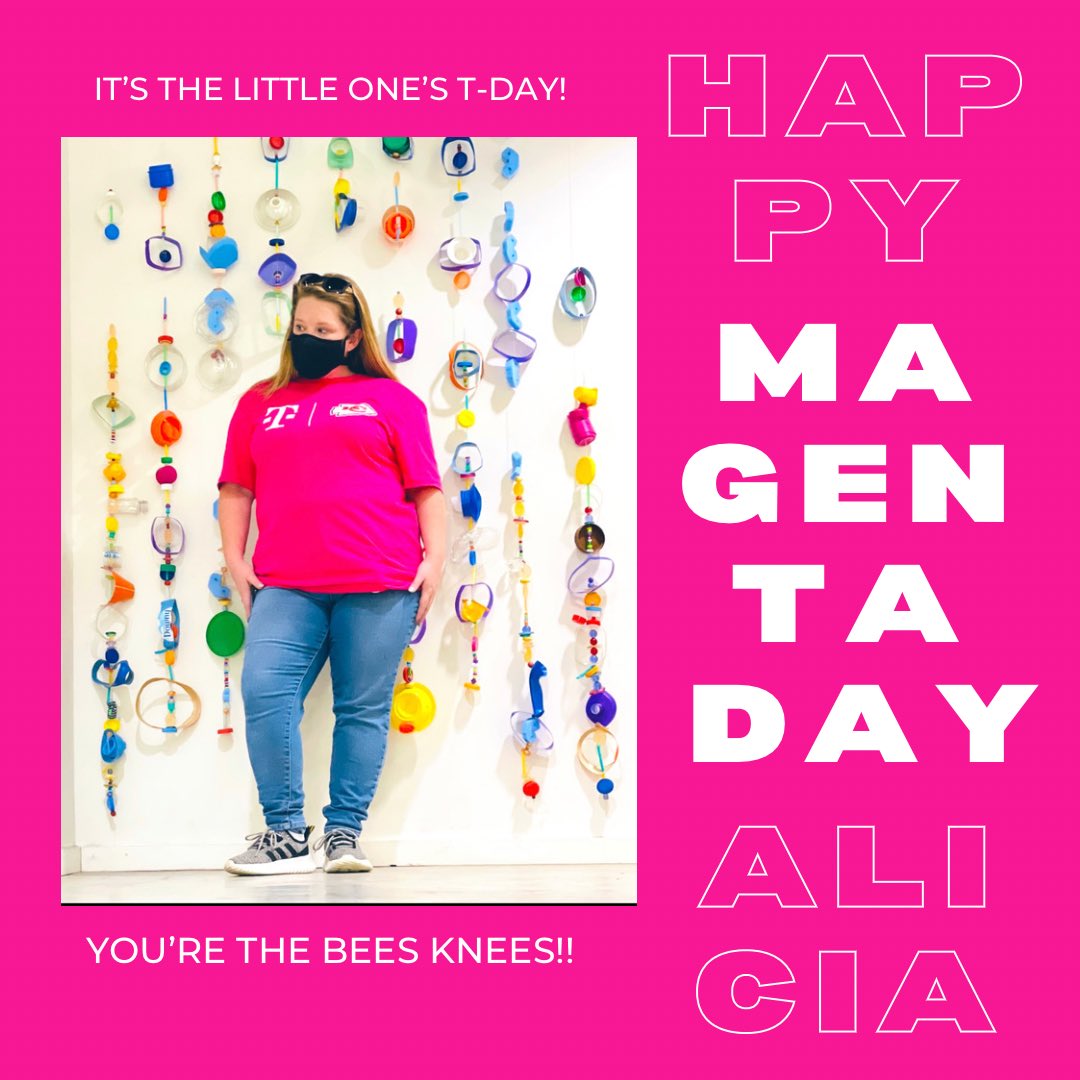 TMoTruckWestMO's tweet photo. Sending a BIG Magentaversary shout out to our TSM @arbeyers22! She maybe be small yet oh so mighty! Help us celebrate the TuTu Queen 👑 and drop them gifs below! Thanks for all that you for @TMobile and our Truck! #HappyTDay 🤩🎉🔥 https://t.co/61dgwRJNyJ