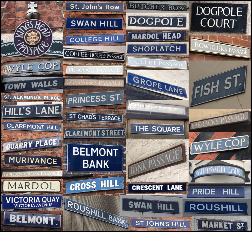 A celebration of our town centre’s #streetnames. #shrewsbury #streetname @shrewsbury_town_coun @originalshrews #originalshrewsbury @ShrewsburyBID