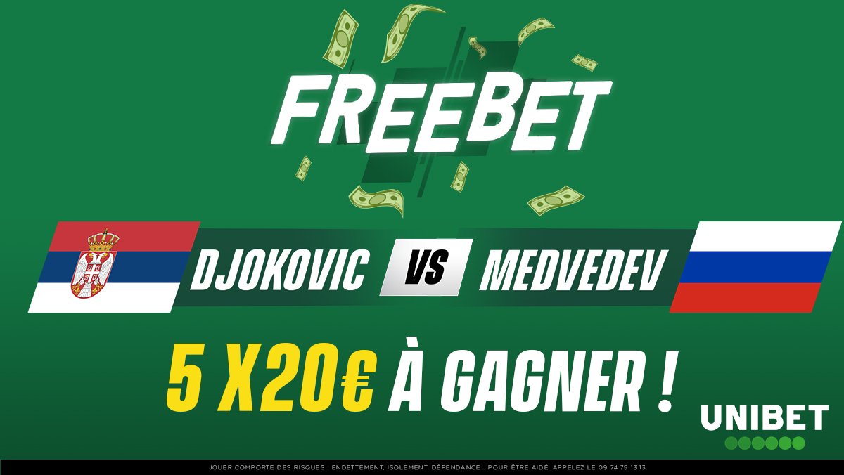 FacileProno's tweet image. 🎾💰 5x20€ de FREEBET à gagner chez Unibet pour la finale de l&apos;OA Djokovic - Medvedev 🤑

❓ Qui remportera la finale ?

➡️ RT + follow @FacileProno et @UnibetFrance
👉 Ton pseudo Unibet + #FreebetUnibetFacileProno 

 Fin du jeu demain 9h30 ⏳
TAS demain, bonne chance 🍀