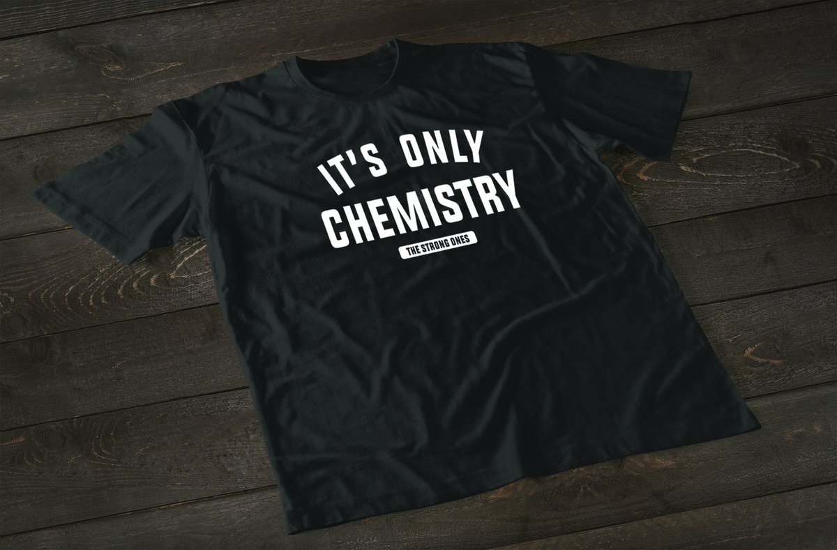 The Chemistry Tee
Available now for only £16.99
WE SHIP WORLDWIDE 🤙🏻
thestrongones.uk

Your 10% this month is going towards <a href="/SAMHtweets/">SAMH</a>