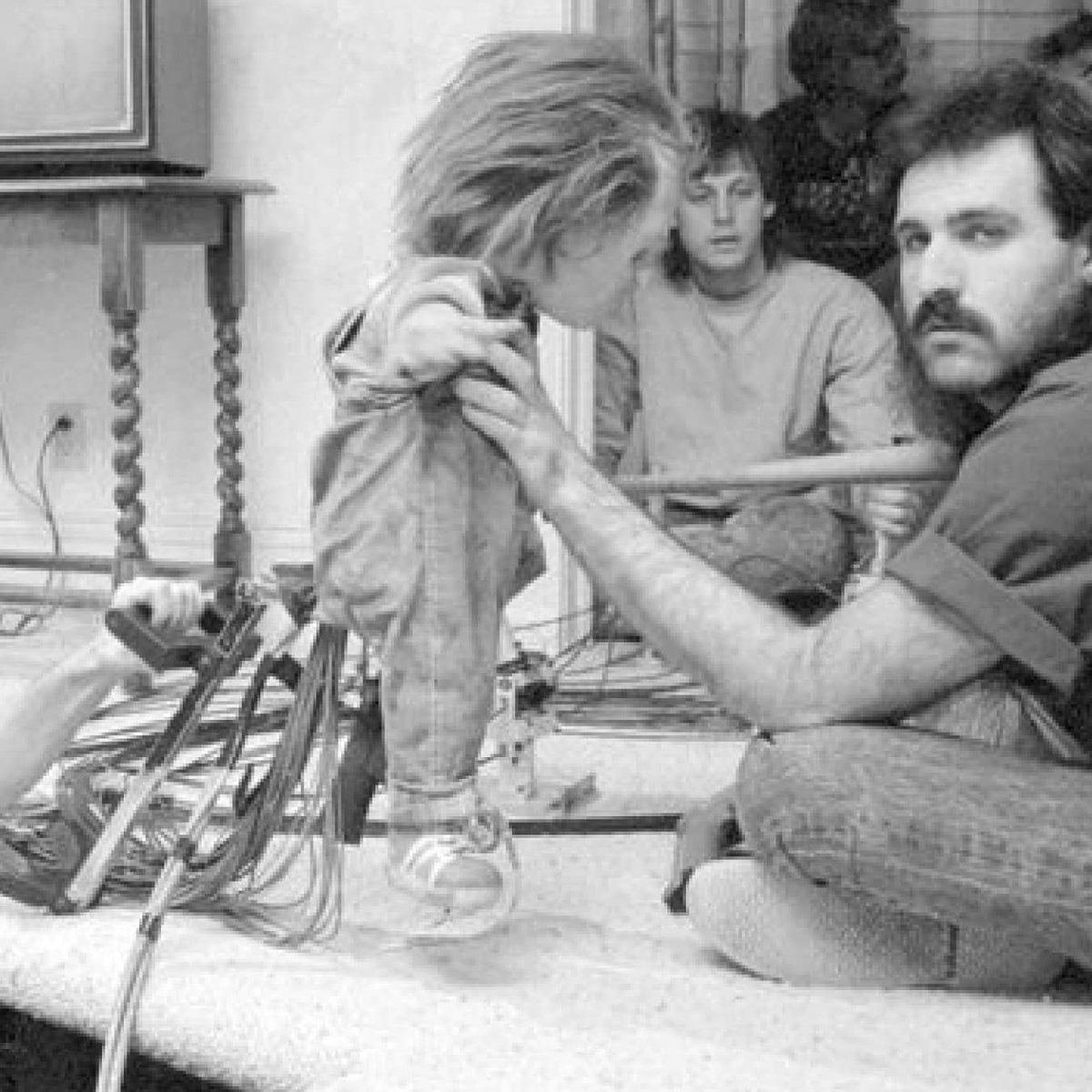 growinguphorror's tweet photo. Behind the scenes: Childs Play (1988) https://t.co/FmOfnmd6At