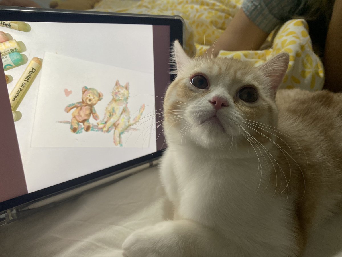 ติ่งมา9ปี สุดท้ายก็มีแมวที่เห็นแฟนอาร์ตฉัน ฮืออออ ความรู้สึกที่ดีแบบนี้มัน 🥺🥺 นุชอบมั้ยคับ🥺🥺