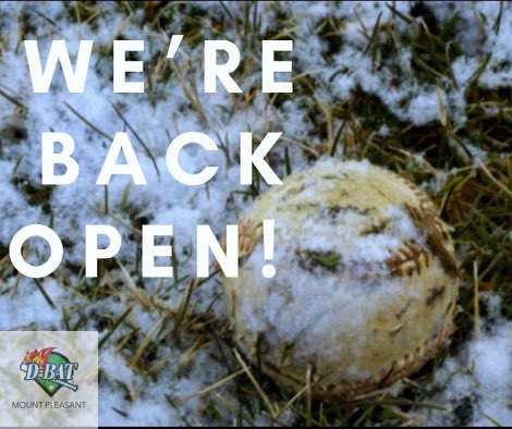 Come see us we are OPEN after a long week in #Snowmageddon2021 #dbatmp #baseball #softball #thawingout