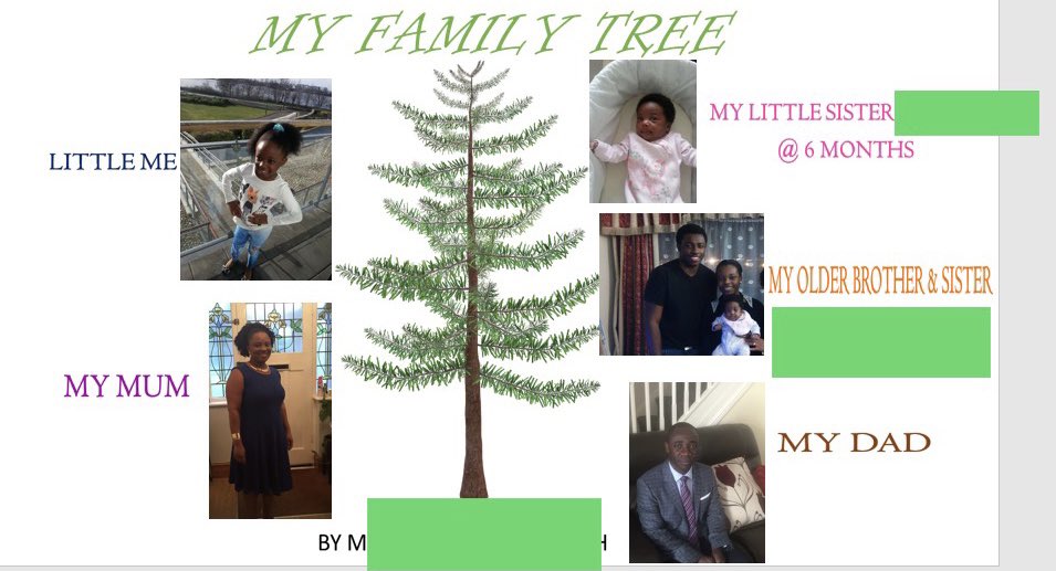 Discovery_Y6's tweet photo. ππHalf term Homework Menu ππ We are family πΆ π΅ Fantastic family tree workπ³ from pupil π©βπ M π Well done!π We are very proud of your efforts π #Year6 #DPS #Homeworkmenu #HalftermTREEts #Familygirl https://t.co/pP3GCvkMC3