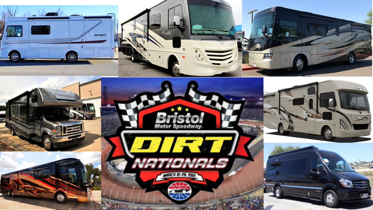 The Historic Bristol Motor Speedway Dirt Nationals are coming up in March.  Look through our RVs to see which one will satisfy all your needs.
#Bristol #BristolSpeedway #Dirt #DirtRace #HistoricDirtRace
https://t.co/zQZmpT9fa5 https://t.co/h6uKZ9on6I