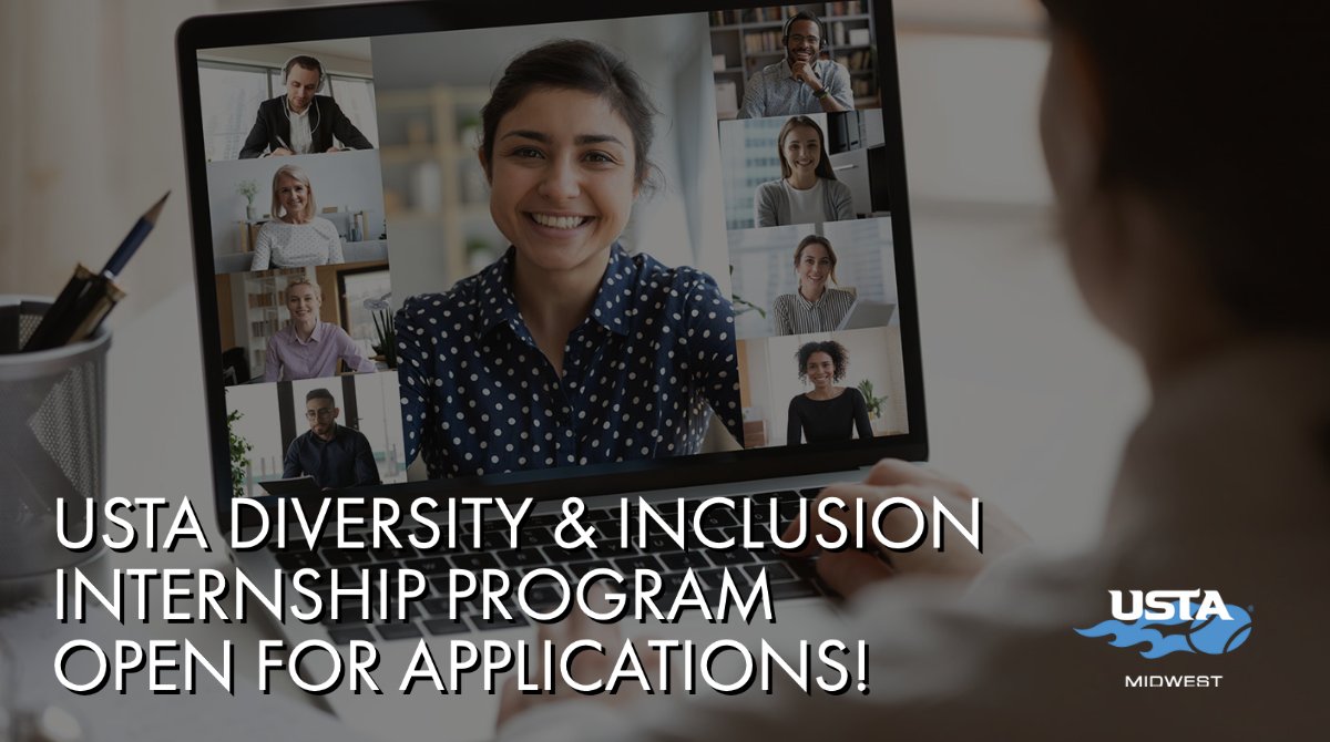 USTAMidwest's tweet image. The @usta Diversity &amp;amp; Inclusion Internship Program returns this summer. The eight week program will be completely virtual and offer four graduate and seven undergraduate paid intern positions. Apply today: bit.ly/3ujTlEn