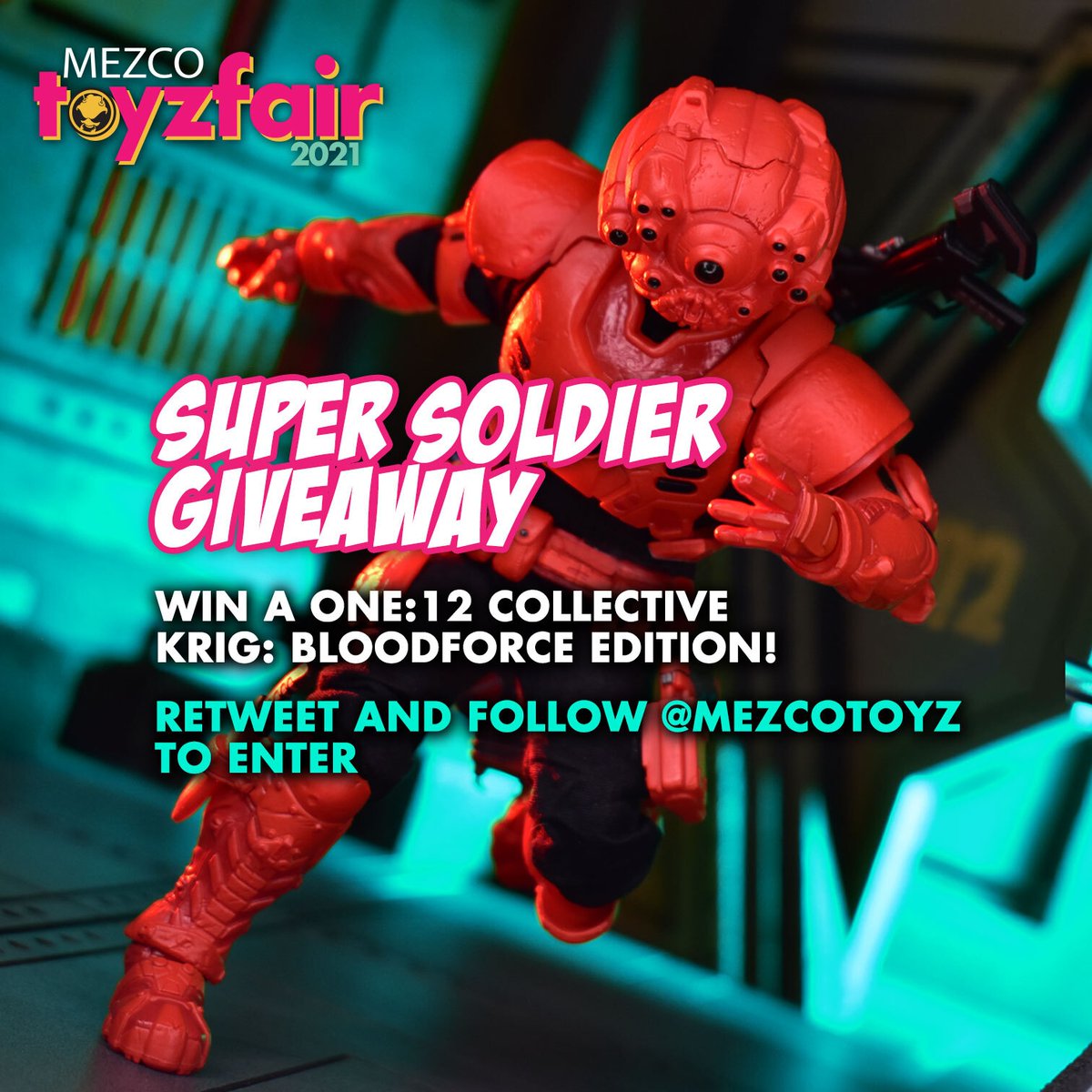 RT & follow @mezcotoyz for the chance to be win a One:12 Collective Rumble Society - Krig: Blood Force Edition! We'll randomly select 2 winners and reach out to you via DM. #MezcoToyzFair 🤖