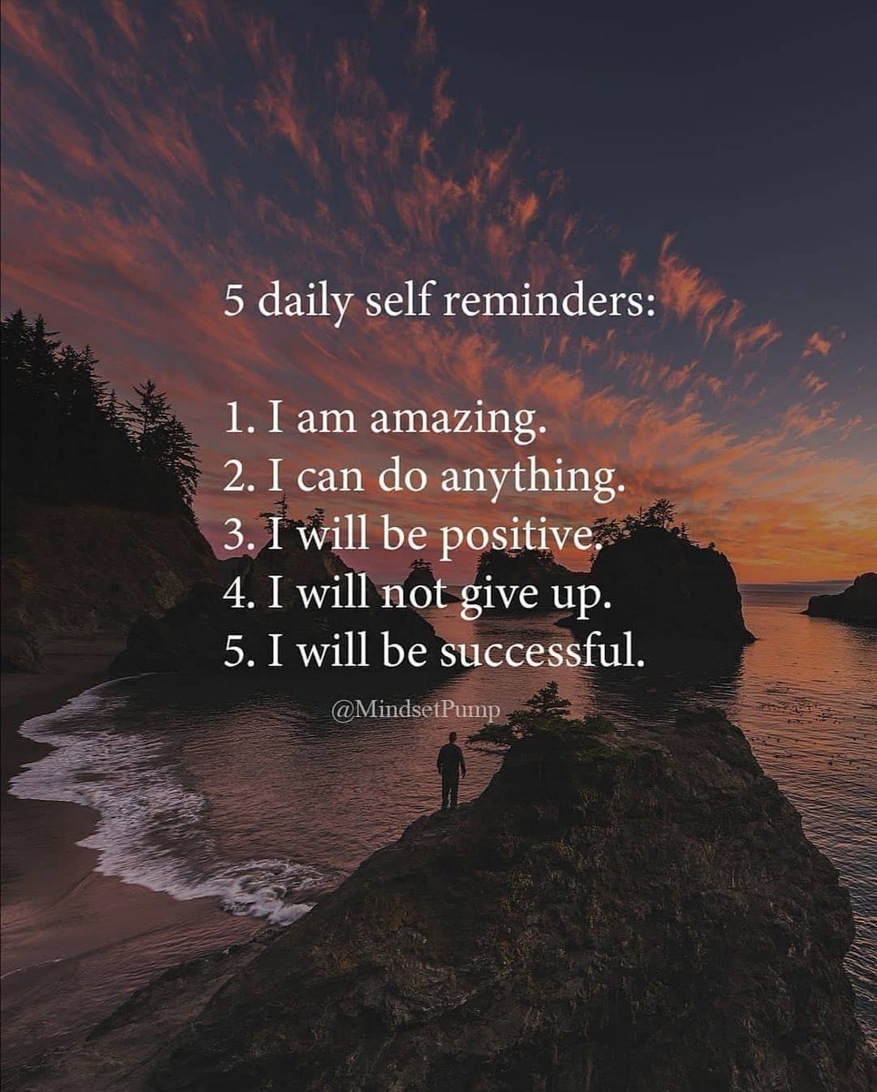 MindsetPump's tweet image. Do yourself a favor, and start believing in those things. Repeat them daily, make them your reality, and you will notice how your life changes for good. 🔥 💯✊

👉 Follow @MindsetPump 

#affirmations #gratitude #dailyreminders
