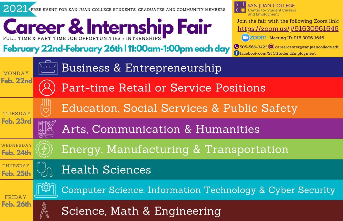 Join us virtually for the San Juan College Career &amp; Internship Fair on Tuesday, Feb. 23rd from 11:00 a.m. to 1:00 p.m. where one of our Dispatchers will be available to answer any questions you may have about becoming a Public Safety Dispatcher/Call taker.