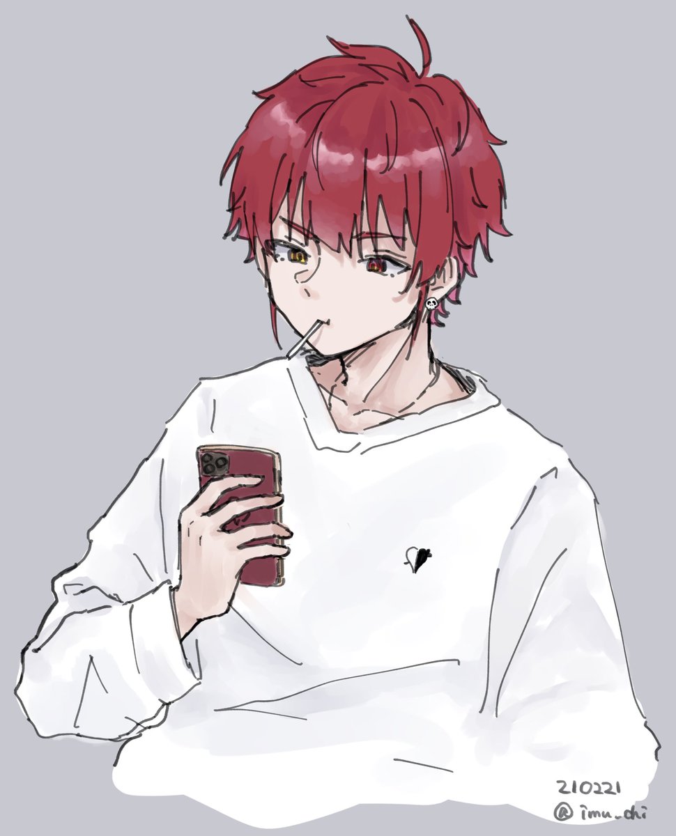 真剣な顔でf Nzaをみているmrnせんちょ いむ Skebのイラスト