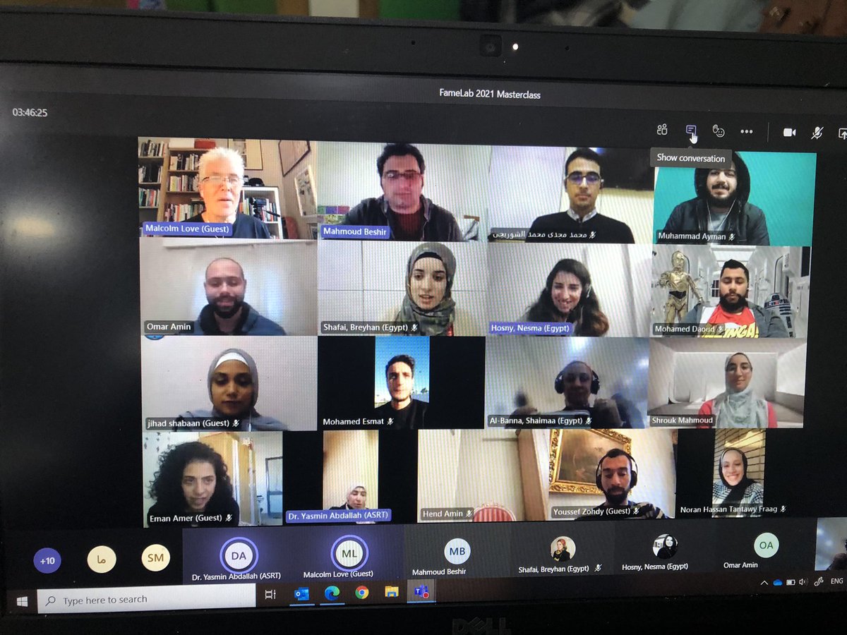 ShaimaaElbana's tweet photo. A glimpse of our #FameLabEgypt masterclass - day 2 πͺπ¬#sciencecommunication #staytunedfornationalfinals @BritishCouncil @CheltSciFest https://t.co/k1d0PfkntQ