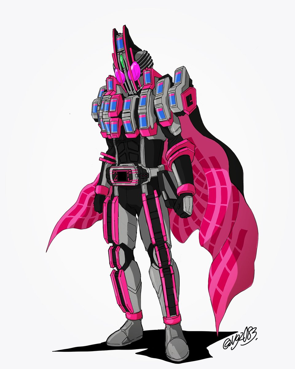 1boy male focus armor cape tokusatsu white background pink eyes  illustration images