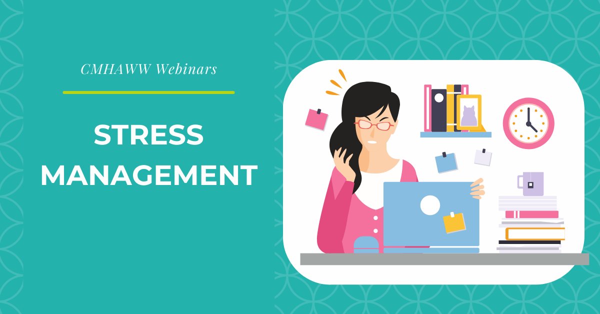 CMHAWW's tweet photo. Feeling stressed? Register for our Stress Management webinar to learn about the role stress &amp; stress hormones play in our body, &amp; the impact prolonged stress can have on our overall health &amp; wellness. Feb. 22 from 10-11am. Register here: https://t.co/S2yvhax8Iv https://t.co/NZBhzPjmmy