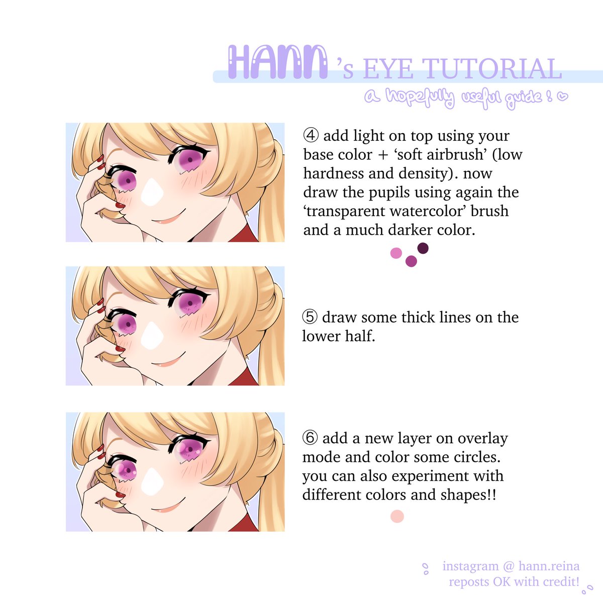 hannreina_'s tweet image. hello everyone!! some days ago i posted on instagram a tutorial abt how i draw/color eyes and today i wanted to share it here 💕🦊
#eyestutorial #arttutorial
