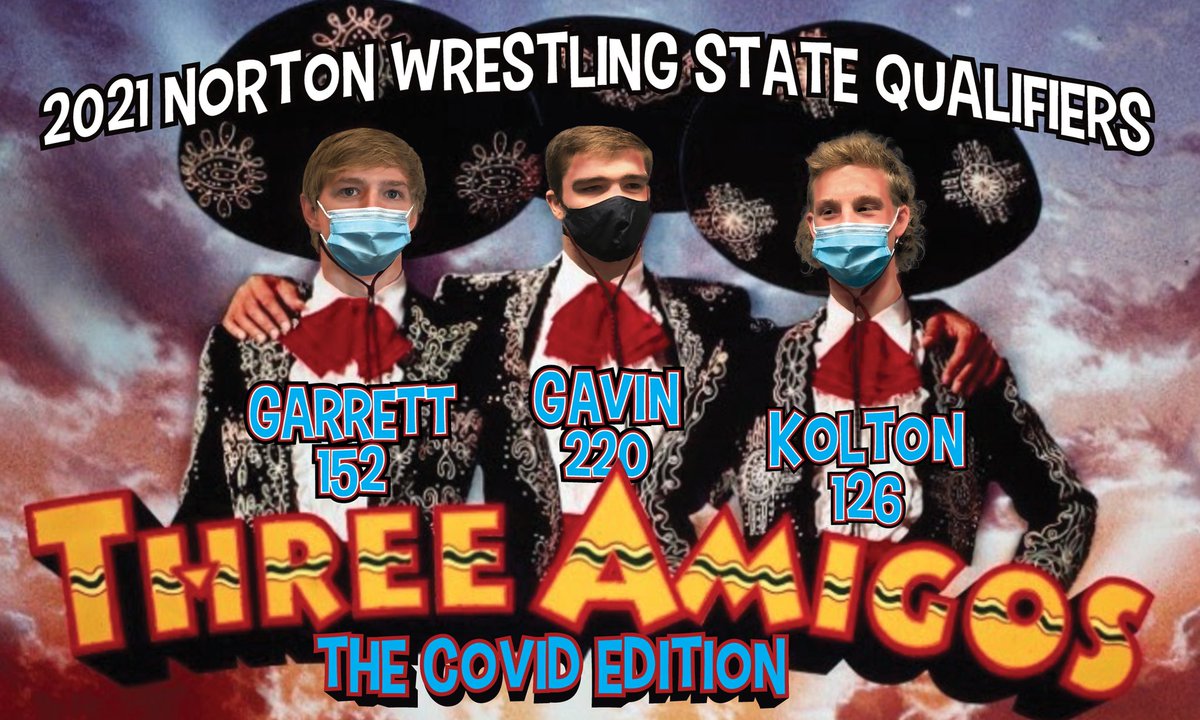 Good luck at State Tournament 3 Amigos. <a href="/kwcaonline/">Kansas Wrestling Coaches Association (KWCA)</a> <a href="/NortonCounselor/">NCHS Counselor</a> <a href="/NtBluejay/">Norton Athletics</a>