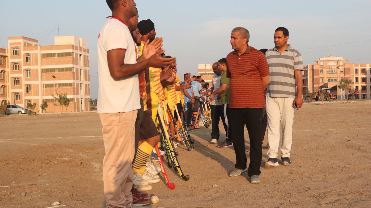 Glimpses of Hockey Match played between Delta &amp; Echo Coy of 13th Batch Basic Training (Sportsperson) at the sports complex of RTC CRPF, Jodhpur (Raj) on 20/2/2021.