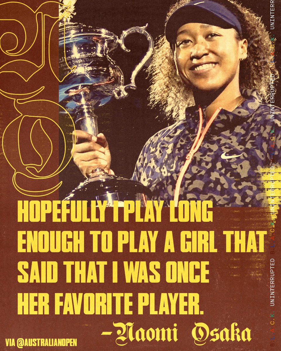 uninterrupted's tweet photo. The future is bright 🌟 ⁦@naomiosaka⁩ 

#AusOpen https://t.co/lw3fexnbzw