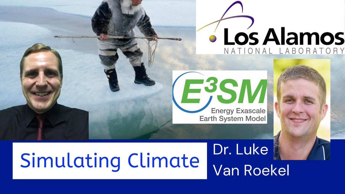 HighPeakEducate's tweet photo. New Video! (https://t.co/r8KOMFNhpB)

In this interview, climate modelling and climate change is discussed by Dr. Luke Van Roekel of Los Alamos National Laboratory (LANL). Luke is at the forefront of climate models with the E3SM (Energy Exascale Earth System Model). #climate https://t.co/P7tpk4Jfgg