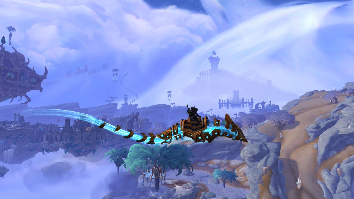 Proenix00's tweet photo. [#WoW] Sobre el vuelo en Shadowlands:

> Llegará en el parche 9.1 y solo será necesario completar la nueva campaña de las curias.
> Una vez aprendida, el resto de tus personajes de nivel 50+ podrán volar.
> No podrás volar de una zona a otra directamente. Ni en las Fauces. https://t.co/v94A3d06oj