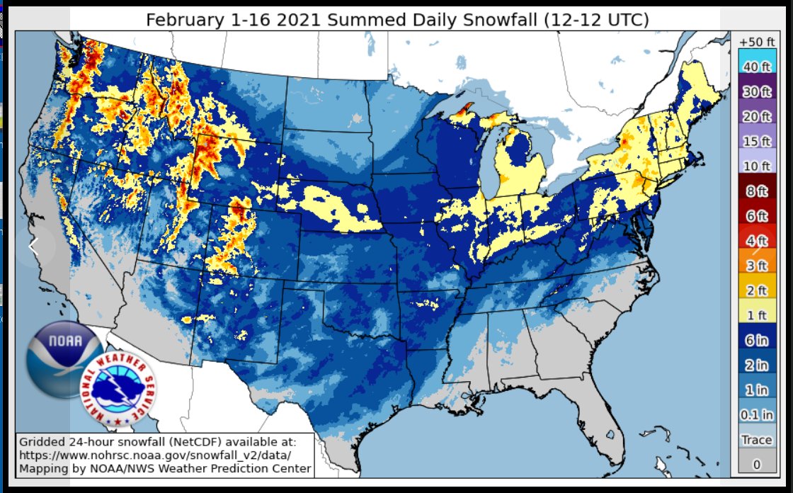 NWSBlacksburg's tweet photo. February has brought some brutal winter weather to much of the U.S. this year.  Check out some of the cold, snowy details! https://t.co/A0QnhUqVbs