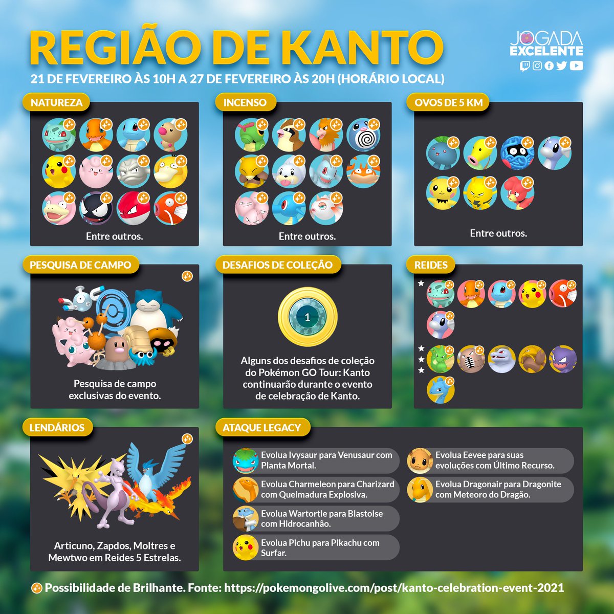 Confira todos os detalhes do evento de - Jogada Excelente