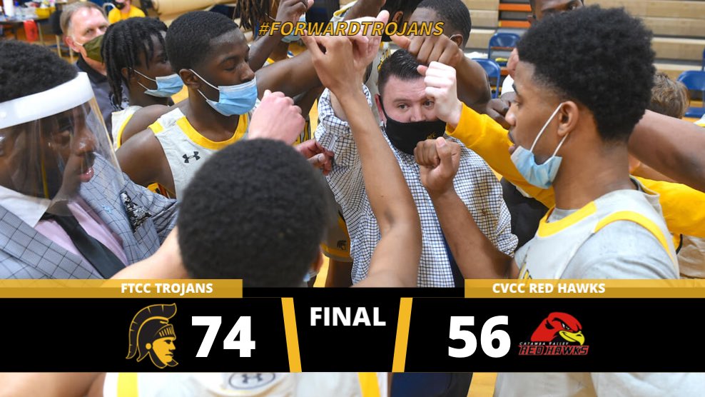 ftccathletics's tweet photo. 🗣TROJANS WIN❗️

The Trojan men top No 18 Catawba Valley CC 74-56 🏀

#ForwardTrojans https://t.co/zwNqkDUIBV