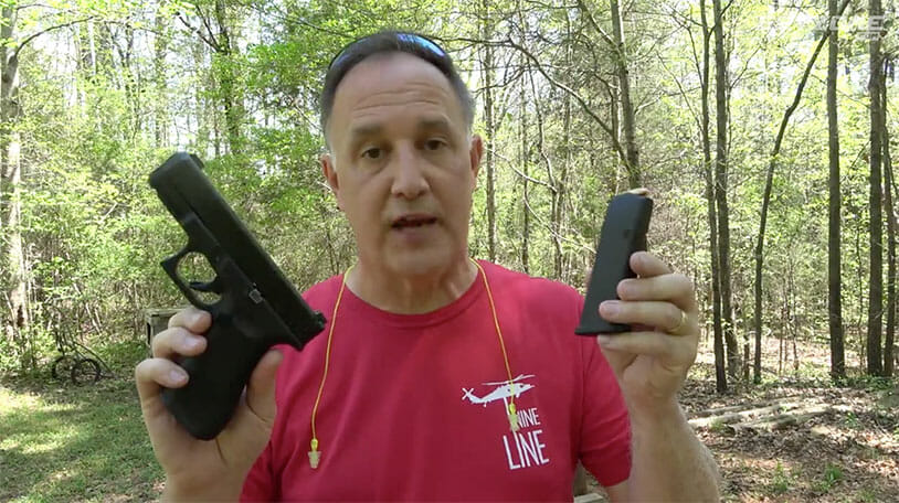 GunBroker's tweet photo. Learn proper #handgunsafety with @Sootch00. Full video here: https://t.co/E4SRaxA75t π₯ https://t.co/5HvpCjkdbl