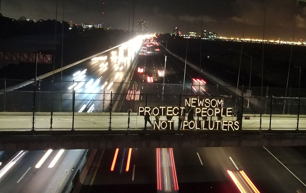 No more excuses and delays: <a href="/CAgovernor/">Governor Gavin Newsom</a> <a href="/GavinNewsom/">Gavin Newsom</a> needs to stop expanding the #fossilfuel industry, and put the health and safety of people first. We're taking this message of #climatejustice across #California.
