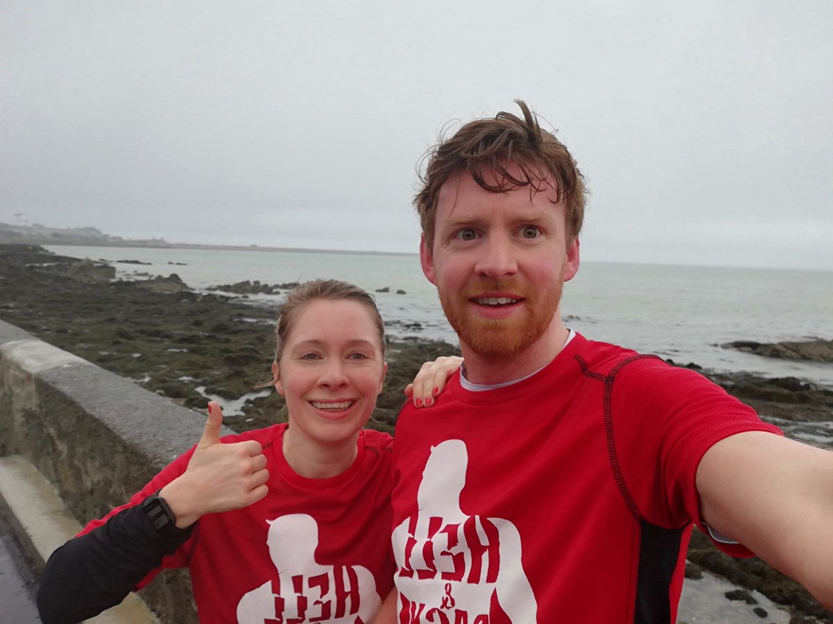 Completed the #ot5km on a windy and rainy morning with @DrMarkyC 🏃‍♀️🌧️ <a href="/OpTranRTE/">OT RTÉ</a> #OperationTransformation