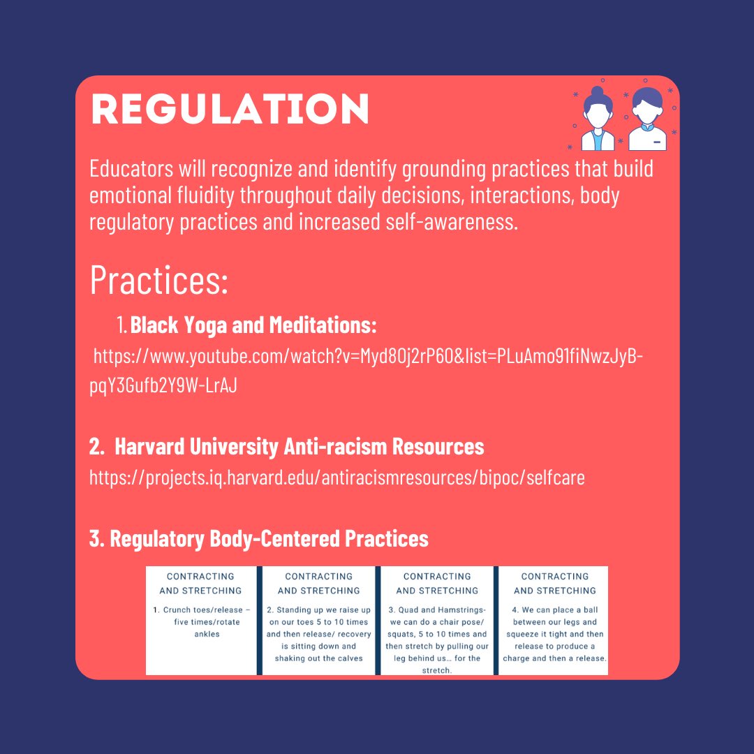 desautels_phd's tweet photo. Try these grounding practices for regulation! Just a few SEL competencies and practices for educators 🧠 #regulation #meditation #antiracism #bodycentered #socialemotionallearning #appliededucationalneuroscience #educator https://t.co/Yaay7yZMhv